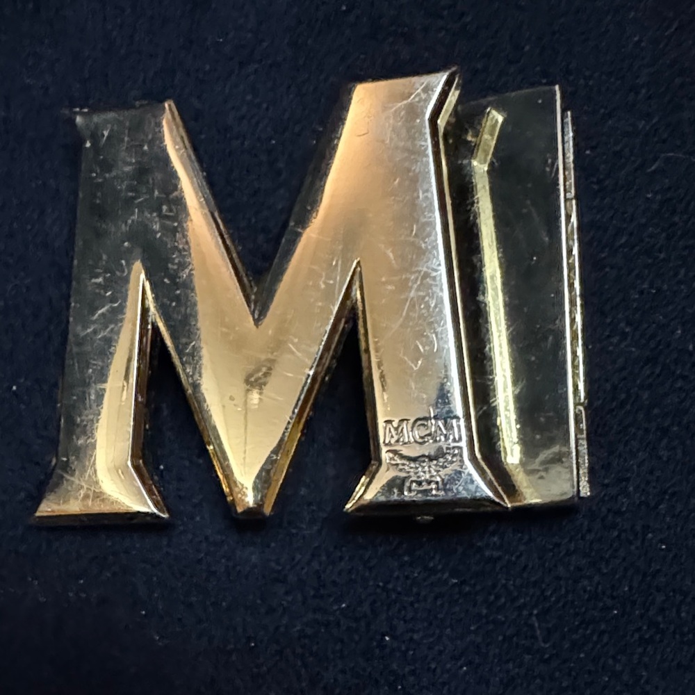 MCM Gold Monogram Belt Buckle